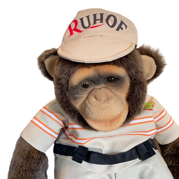 Chimp Puppet Ghostbuster Themed Biobuster Costumed Plush Monkey Velcro Realistic - Picture 2 of 16